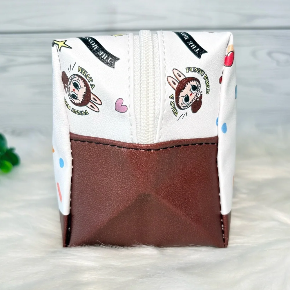 Brown Monster Character Large‎ Cosmetic Bag